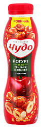 Йогурт ЧУДО грильяж вишня бзмж 2.6% 270г
