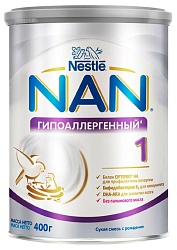 Смесь НЕСТЛЕ НАН 1 гипоаллергенная бзмж ж/б 400г