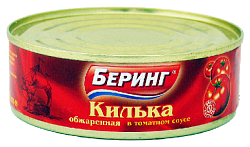 Килька БЕРИНГ обжаренная в томатном соусе ж/б 240г