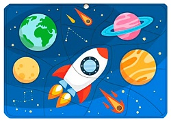 Пазл АПИЛКА Космос дерево арт.ПА15