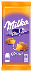 Шоколад МИЛКА молочный с карамельной начинкой 90г