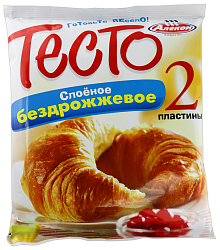 Тесто АЛЕКОН слоеное пресное бездрожжевое 450г