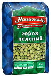 Горох НАЦИОНАЛЬ зеленый колотый м/у 450г