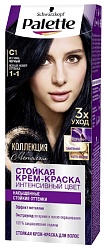 Краска для волос ПАЛЕТТ Интенсивный цвет Иссиня-черный №С1