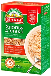 Хлопья МАКФА 4 злака карт/уп 400г