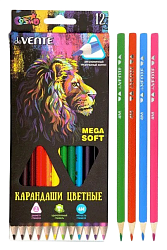Карандаши цветные ДЕВЕНТЕ Трио мега софт 12шт