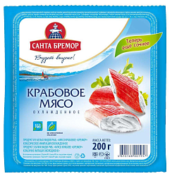 Крабовое мясо САНТА БРЕМОР охл 200г