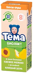 Биолакт ТЕМА персик груша бзмж 3% 206г