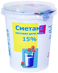 Сметана ИРМЕНЬ бзмж 15% т/пак 400г