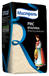 Рис МИСТРАЛЬ Италика круглозерный белый м/у 1кг
