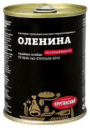 Оленина тушеная ЧЕРНЫЙ СТАНДАРТ Особая ж/б 338г