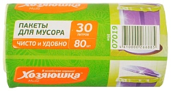 Пакеты для мусора ХОЗЯЮШКА МИЛА 30л 80шт