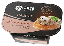 Паштет ДИВО Домашний с куриной печенью и грибами 150г