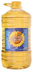 Масло подсолнечное ЗОЛОТАЯ СЕМЕЧКА рафинированное 5л