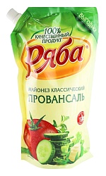 Майонез РЯБА Провансаль классический 50.5% д/пак 1000г