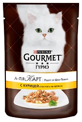 Корм для кошек ГУРМЭ А-ля карт с курицей и пастой 85г