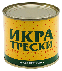 Икра трески СМАК стерилизованная ж/б 220г