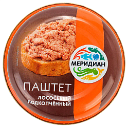 Паштет МЕРИДИАН лососевый подкопченный 95г