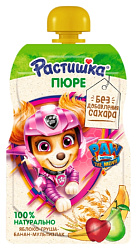 Пюре РАСТИШКА яблоко груша банан мультизлаки м/у 85г