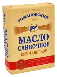 Масло сладко-сливочное РОМАНОВСКИЙ Крестьянское несоленое бзмж 72.5% 180г