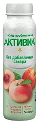 Биойогурт АКТИВИА яблоко персик без сахара бзмж 2% 260г