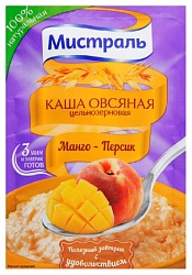 Каша МИСТРАЛЬ овсяная манго персик м/у 40г