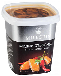 Мидии МЕРИДИАН отборные с перцем чили в масле 415г