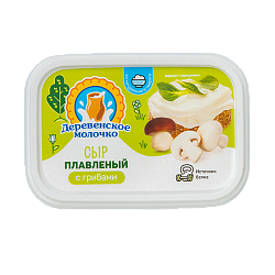 Сыр плавленый ДЕРЕВЕНСКОЕ МОЛОЧКО с грибами бзмж 35% 180г