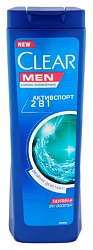Шампунь КЛЕАР Активспорт для мужчин против перхоти 2в1 400мл