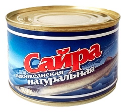 Сайра ПРЕОБРАЖЕНСКАЯ натуральная с д/м ж/б 250г