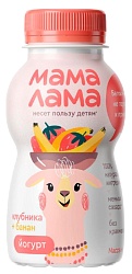 Йогурт МАМА ЛАМА клубника банан бзмж 2.5% 200г