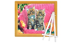 Алмазная мозаика Котята на стуле 21*25см арт.АКир191