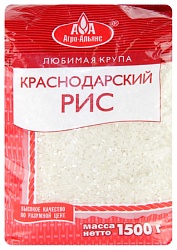 Рис АГРО-АЛЬЯНС Краснодарский круглозерный м/у 1500г