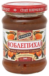 Облепиха СТОЕВЪ протертое с сахаром ст/б 280г