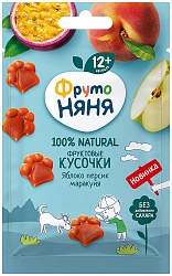 Фруктовые кусочки ФРУТОНЯНЯ яблоко персик маракуйя 15г