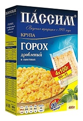 Горох ПАССИМ дробленый карт/уп 400г