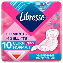 Прокладки ЛИБРЕСС Ультра нормал винг део фреш 10шт