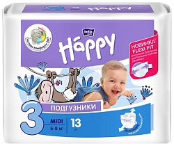 Подгузники БЕЛЛА ХЭППИ миди 5-9кг 13шт