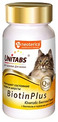Витамины для кошек ЮНИТАБС Биотин плюс 120 таблеток