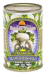 Шампиньоны ЗОЛОТАЯ ДОЛИНА Целые ж/б 425мл
