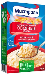 Хлопья МИСТРАЛЬ Овсяные карт/уп 400г