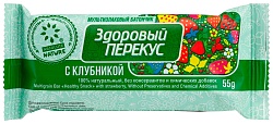 Батончик ЗДОРОВЫЙ ПЕРЕКУС с клубникой 55г