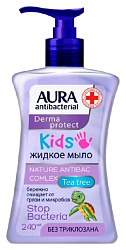 Мыло жидкое детское АУРА Дерма протект антибактериальное 250мл