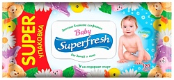 Влажные детские салфетки СУПЕРФРЕШ с клапаном 120шт