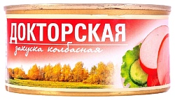Закуска РУЗКОМ Докторская колбаса ТУ ж/б 325г