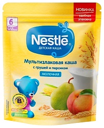 Каша НЕСТЛЕ мультизлаковая груша персик молочная бзмж м/у 220г