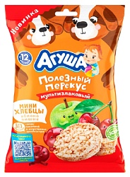 Хлебцы АГУША яблоко вишня мультизлаковые фруктовые м/у 30г