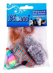 Игрушка для кошек УЮТ Мышки 3шт арт.ИУ54