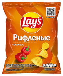Чипсы ЛЕЙС рифленые паприка 81г