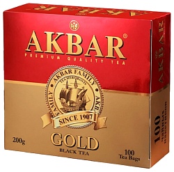 Чай АКБАР Голд черный 100пак